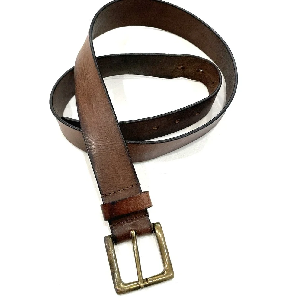 Stone Mountain Men's Belt Genuine Leather Brown Size 38-40 Large Casual Work